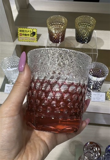 Japanese glass🥂✨ #japanhaul #shoppinghaul #kiriko #glass #art #kitchenware