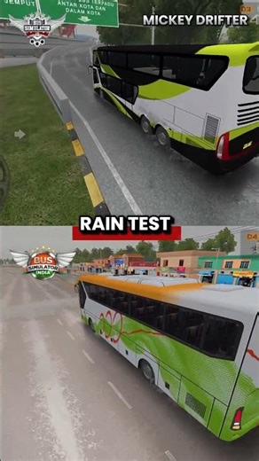 Bus Simulator Indonesia VS Bus Simulator India - REAL RAIN COMPARISON