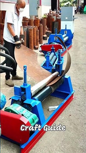 The process of using a tapered plate rolling machine