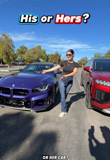 Just wait for the sound difference 🤭 Would you choose @MilesPerHr ‘s @BMW USA M2 CS or Mobile Mama’s @Hyundai USA Ioniq 9? #bmw #m2 #hyundai #carsoftiktokcontest #suv