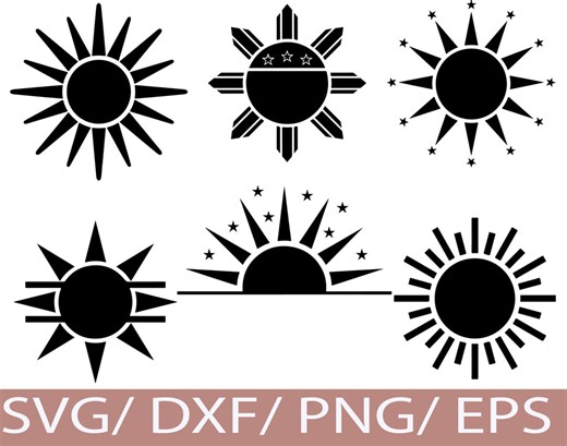 Sun SVG Bundle | Geometric Starburst Icons (digital Download) - Etsy