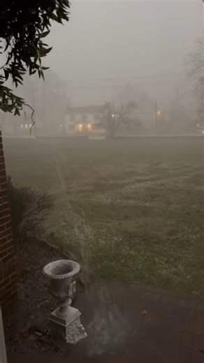 Hailstrom with Heavy Rain