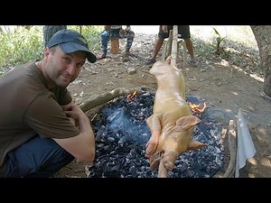 Cooking Lechon Start to Finish - Best in the World? Huge Boodle Fight! Province Life Philippines