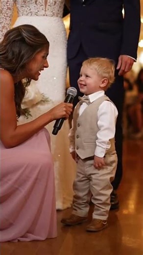 He chose the MC! 🎤😂 Wedding's smoothest guest! #shorts #wedding #funnybaby #cute #viral #toddler