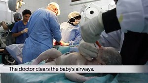 58K views · 964 reactions | Syrian newborn cries for the first time Youtube Link: https://www.youtube.com/watch?v=ktikaPsnBjk This is the amazing moment when a Syrian newborn cries for the first time - after a barrel bomb almost kills his pregnant mother. | Hidden Truth | Facebook