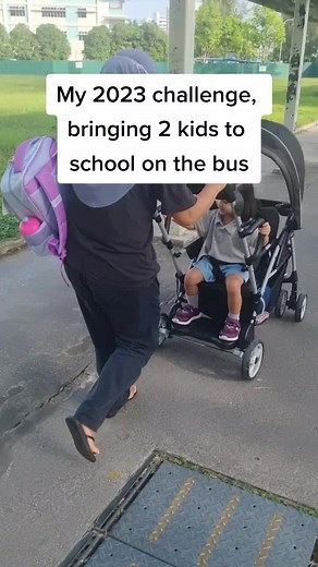 If any other parent is facing the same challenge, this is my recommendation! It's the Graco Room for 2 double stroller I got from Amazon for $274. It's been perfect for us so far. #kidtok #parenttok #strollerreview #doublestroller #bus #multiplekids