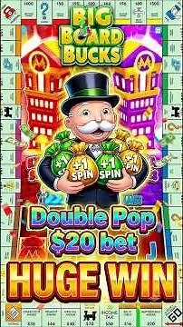 HUGE WIN on $20 SPIN MONOPOLY 🎰 #slots #casino #gambling #monopoly #highlimit