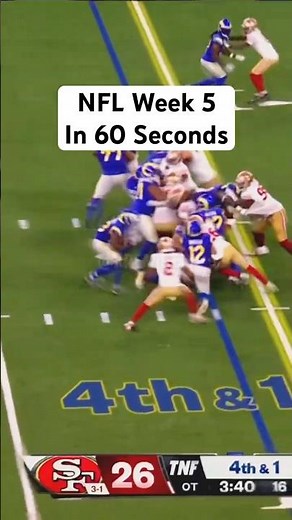 NFL Week 5 Recap in 60 Seconds: Chaos Everywhere