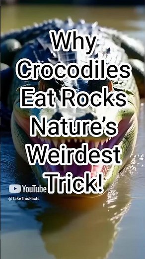 Why Crocodiles Eat Rocks – Nature’s Weirdest Trick! #takethisfacts #facts #animals #crocodile