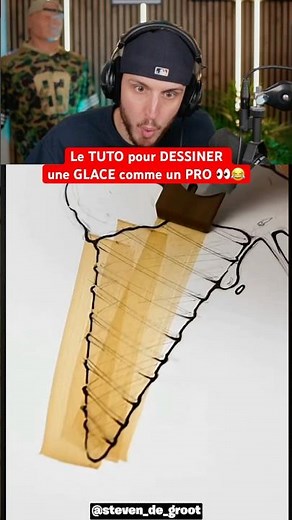 The tutorial for drawing an ice cream like a pro 👀😂