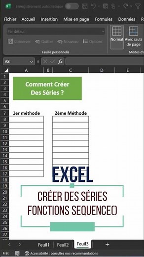 Excel Create Series | SEQUENCE() function