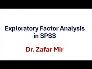 Exploratory Factor Analysis in SPSS