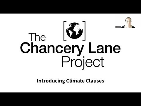 Introducing Climate Clauses: The Chancery Lane Project