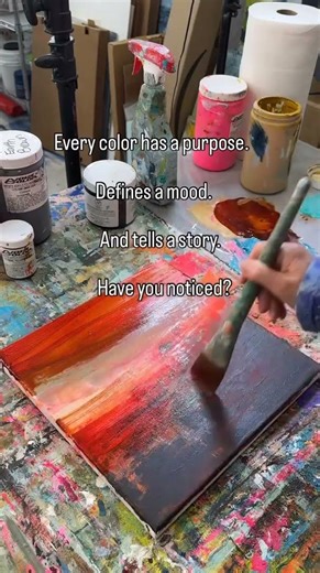 Every Color Tells a Story in Abstract Art 🎨 Mood Through Color #abstractart #dawnbaja #intuitivepai