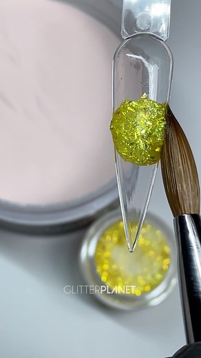 2.8M views · 24K reactions | Lemon Sorbet Acrylic Nail Tutorial ✨ Using; lemon sorbet, perfect pink, flump, monomer, super gloss, size 12 brush. #nails #nailtutorial #acrylicnails #nailart #naildesign #nailstyle #nailfun #nailtech #springnails2023 #glitternails #glitterplanetuk #nailstyle #nailglam #nailswag #nailsalon | Glitter Planet | Facebook