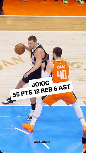 Nikola Jokic never rushed just walks you down 🤯 monster game 55 points 12 rebounds 6 assists | Swish Cultures