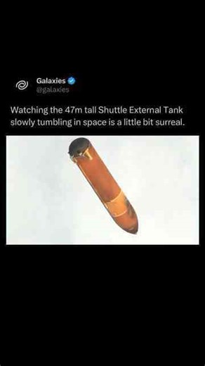 Space Shuttle tank falling onto Earth