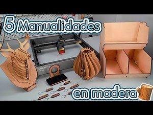 5 MANUALIDADES de MADERA con las que desearás tener la CORTADORA Y GRABADORA Creality Laser Falcon 2