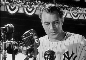 🎬⚾️On July 14, 1942 the biographical baseball drama “The Pride of the Yankees” was released in theaters by RKO Pictures. Produced by Samuel Goldwyn, directed by Sam Wood, and starring Gary Cooper, Teresa Wright, and Walter Brennan. It is a tribute to the legendary New York Yankees first baseman Lou Gehrig (played by Cooper), who died only one year before its release, at age 37, from amyotrophic lateral sclerosis, which later became known as "Lou Gehrig's disease". The film's iconic closing line