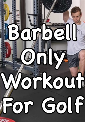 Training for golf doesn’t need to be overly complicated 😎⛳️🏋️‍♂️ In fact, you can get a lot done with just a barbell! 👊 Lower body explosiveness, lower upper strength and core control all ticked off in this workout 👌 Perform a couple of sets of 3-5 reps of the jumps rollouts with 3 sets of 6-8 reps of the 4 main strength moves at a challenging but doable intensity 💪 Rest appropriately in between sets and you can sub in a landmine press for the javelin press if that is too advanced 😁 #golff