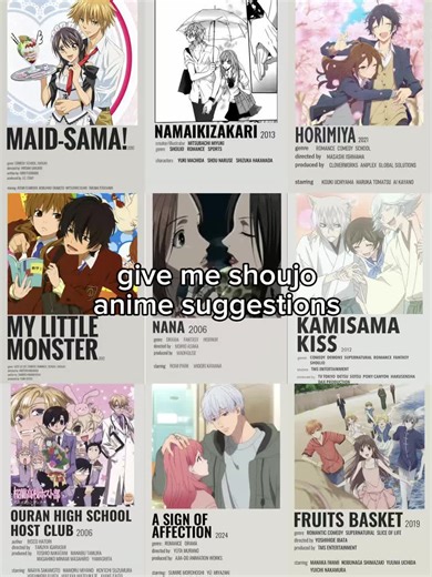 I’ve watched every single one.. #shoujo #shoujoanime #anime #romance #viral