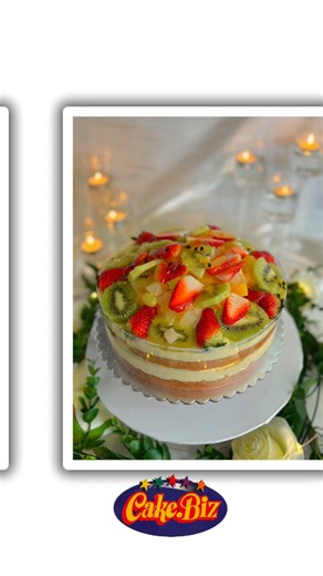 The BEST Fruit Flan 🍓 A light and fluffy vanilla sponge with layers of vanilla custard topped with strawberries, kiwifruit, passionfruit and other mixed fruits. Our Fruit Flan is the perfect accompaniment for any summery occasion 🌺 #cakevideo #birthdaycake #fyp #trending #australia | Cake.Biz Narellan
