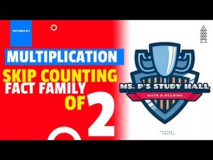 Multiplication Skip Counting Fact Family of 2