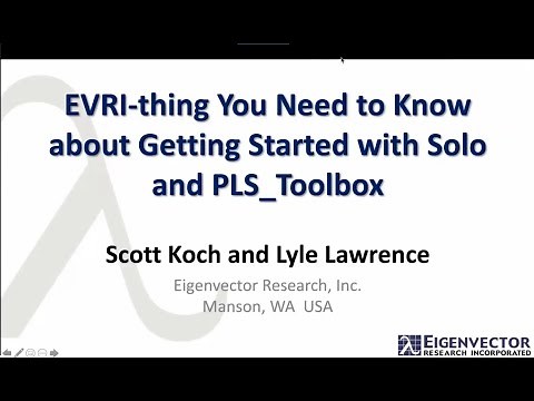 EVRI-thing You Need to Know to Get Started with PLS_Toolbox and Solo
