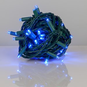 50 5mm Blue LED Christmas Lights, Professional - Christmas Lights, Etc