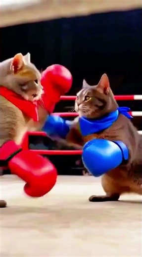 AI Generated Animation | Cats Boxing #shorts #viral #cats
