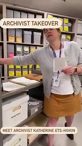 Meet archivist Katherine Ets-Hokin down in one of our #SanFranciscoArchives basement storage. #ArchivistTakeover #AmericanArchivesMonth We’re double-dipping with this reel since it’s also #FamilyHistoryMonth | San Francisco Public Library