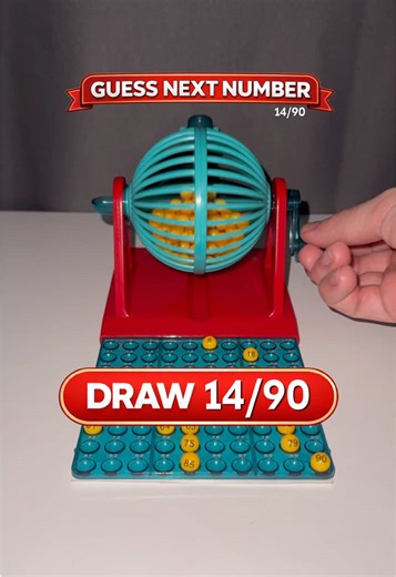 DRAW 14/90 🎱 Can you guess tomorrow’s number? Comment & Follow to find out! 🍀 #guessthenumber #game #challenge #bingo #numerology