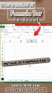 function of formula bar #excel #exceltips #shortcuts