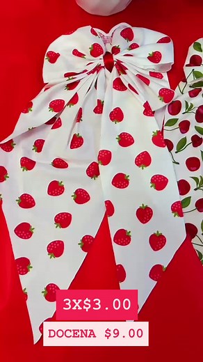 Distribuidora Odel | NUEVOS GANCHOS DE LAZO TRENDY GRAN LAZO ESTAMPADO DE FRUTICAS QUE ELEVA CUALQUIER LOOK CON UN TOQUE FRESCO Y DIVERTIDO PRECIO 3 POR $3.00... | Instagram