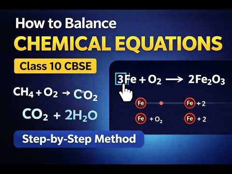 How to Balance Chemical Equations | Class 10 CBSE | Step-by-Step Method | @pHocus