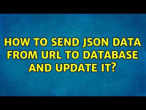 How to send json data from url to database and update it?