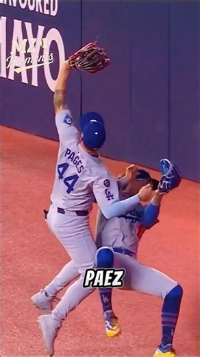 Collision Catch 😳⚾#baseball #mlb