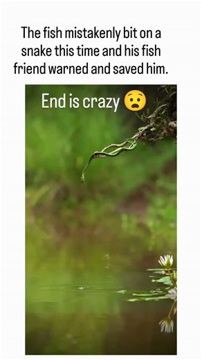 Inflyta.22 on Instagram: "This post shares a 2024 viral video clip depicting an Asian arowana fish leaping to bite a dangling water snake's head, only for a second arowana to collide mid-air and free it, allowing both to splash back into the pond. The caption frames the incident as a mistaken attack and timely rescue by a "fish friend," emphasizing themes of animal camaraderie that have driven its reposts across platforms like Instagram and Facebook since late 2024. With 869,000 views and 3,400