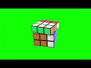 Green screen loop Rubik's Cube effect