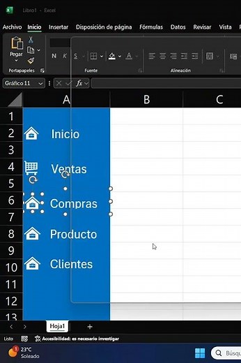 Plantilla menu interactivo en Excel #excel #plantillas #office #cursosonline