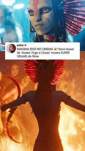 O novo teaser do filme ‘Avatar: Fogo e Cinzas’ impressiona com visuais de tirar o fôlego e destaca mais uma vez o Povo das Cinzas, tribo vulcânica liderada por Varang (Oona Chaplin). O filme estreia em 18 de dezembro de 2025. 👉🏽 Gostou? Segue a gente (@eolor) para mais conteúdos. #avatar | Arthur Anthunes