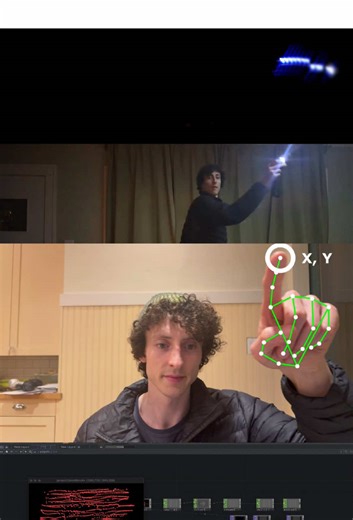 Genuary Day 5 Prompt: Write Genuary with no Font (love the idea of not using a font but i'm not gonna write genuary lol) @lingd.ng Lingdong Huang's Photographic Inverse Kinematics project is such a cool idea that I wanted to try and re-create the project for todays sketch. @dotsimulate and I have been working on a toolkit in TouchDesigner to easily setup a classifier(KNN). I recorded the video of me moving the flashlight, thresholded the flash and used Blob tracking to get the position. From the