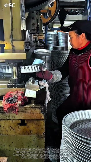 Massive Aluminum Stamping! Factory Press Forms Large Alloy Drip Tray ⚙️🔥