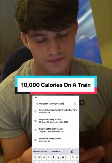 10,000 Calories On A Train Full video on YouTube #joefazer #calories #caloriechallenge