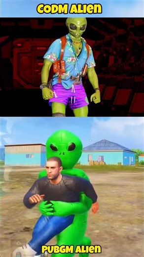 CODM Alien VS PUBG Mobile Alien 👽 😂🤣 #callofdutymobile #gaming #pubgmobile
