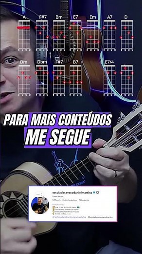 Complete A Major Sequence on the Cavaquinho | Professor Daniel Martins @escoladecavaco