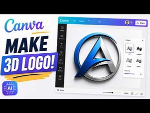 How To Make 3D Logo Design Free in Canva and Ai | Canva Logo Design Tutorial
