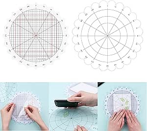 Briartw Rotating Stamping Platform - Stamp & Spin Tool for Circular Designs, Stamping Positioning Tool with 24 Equal Intervals and Silicone Grip Mat