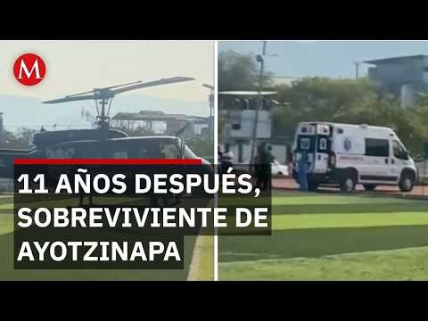 Trasladan de urgencia al normalista Aldo Gutiérrez en helicóptero