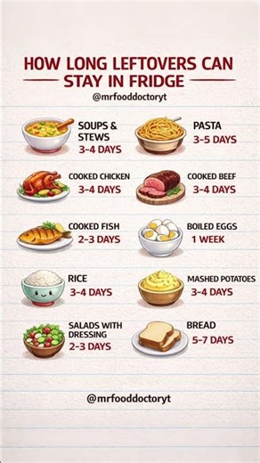 How Long Can Leftovers Stay in the Fridge? Complete Food Safety Guide #healthylifestyle #healthtips